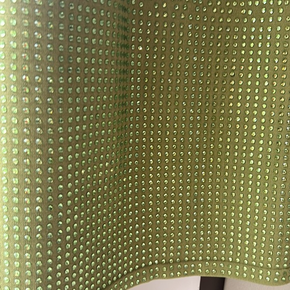 NWT House  of Harlow 1960 Green. Two Piece Set. Green Rhinestones all over.Sz S - Picture 9 of 13